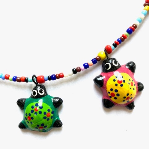 Handmade Turtle Necklace from Guatemala (NWOT) - Picture 2 of 2